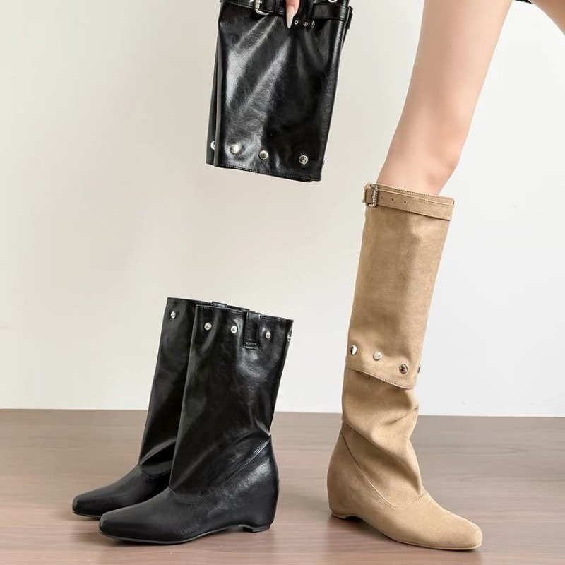 Street Fashion Style Youtube - Botas de caña media con punta
