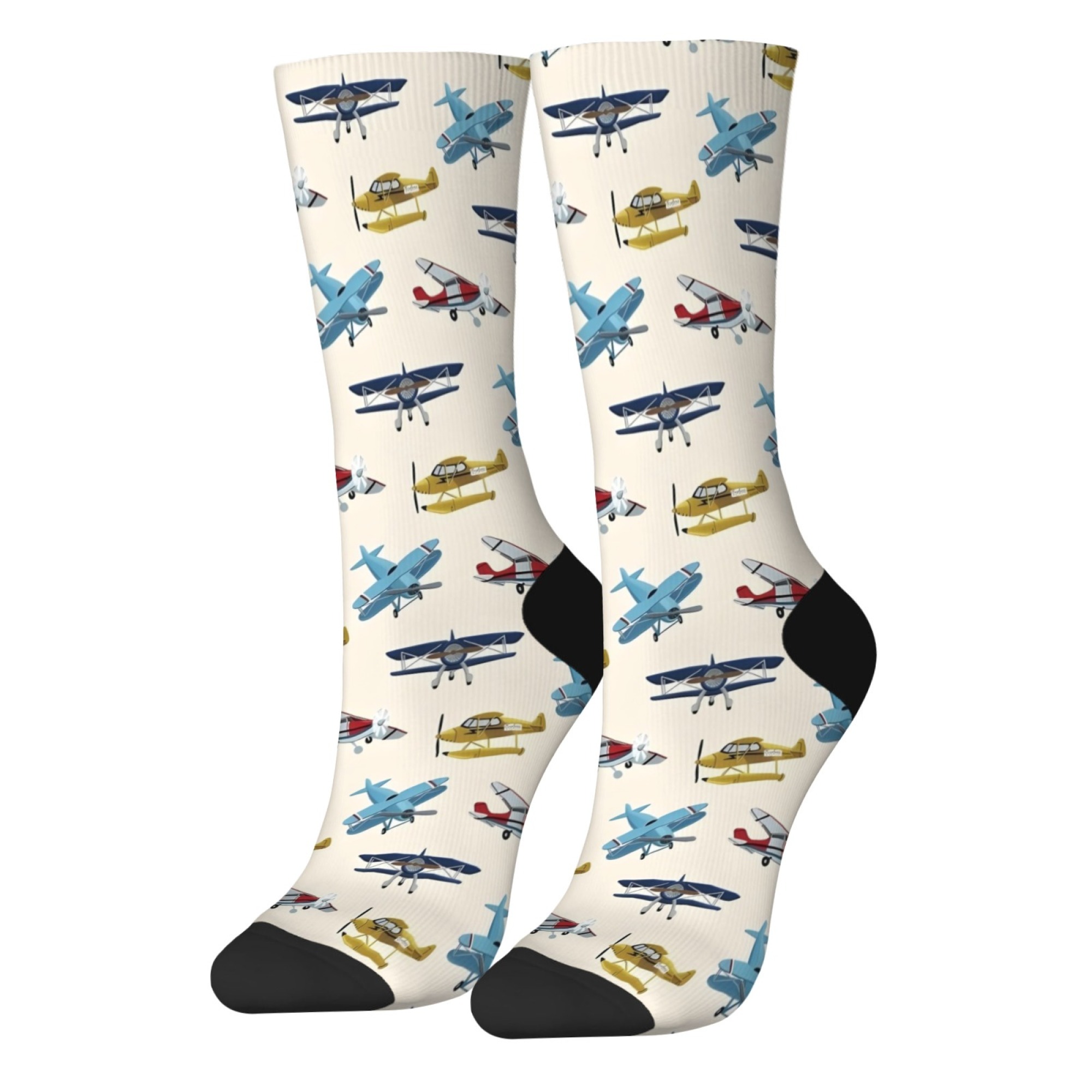 Street Fashion Style Youtube - Calcetines nostálgicos de avión para hombre,