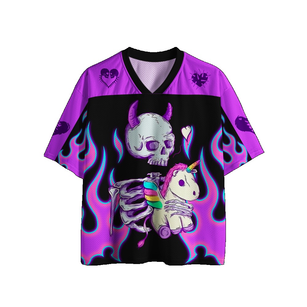 Street Fashion Jersey - Camiseta de fútbol gótica con estampado