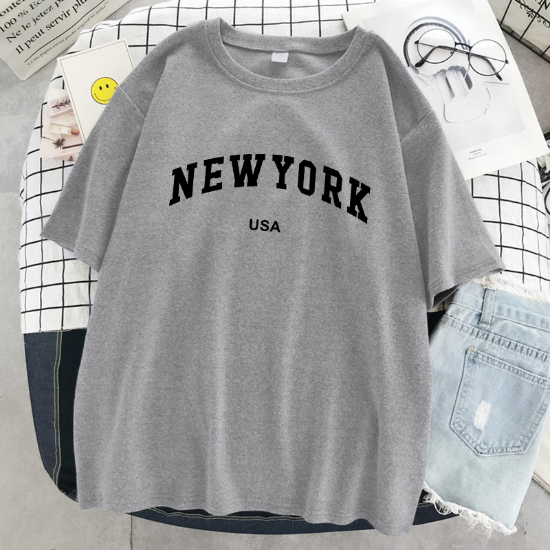 Camiseta gráfica con letras de - Street Fashion Of New York reseña y precio