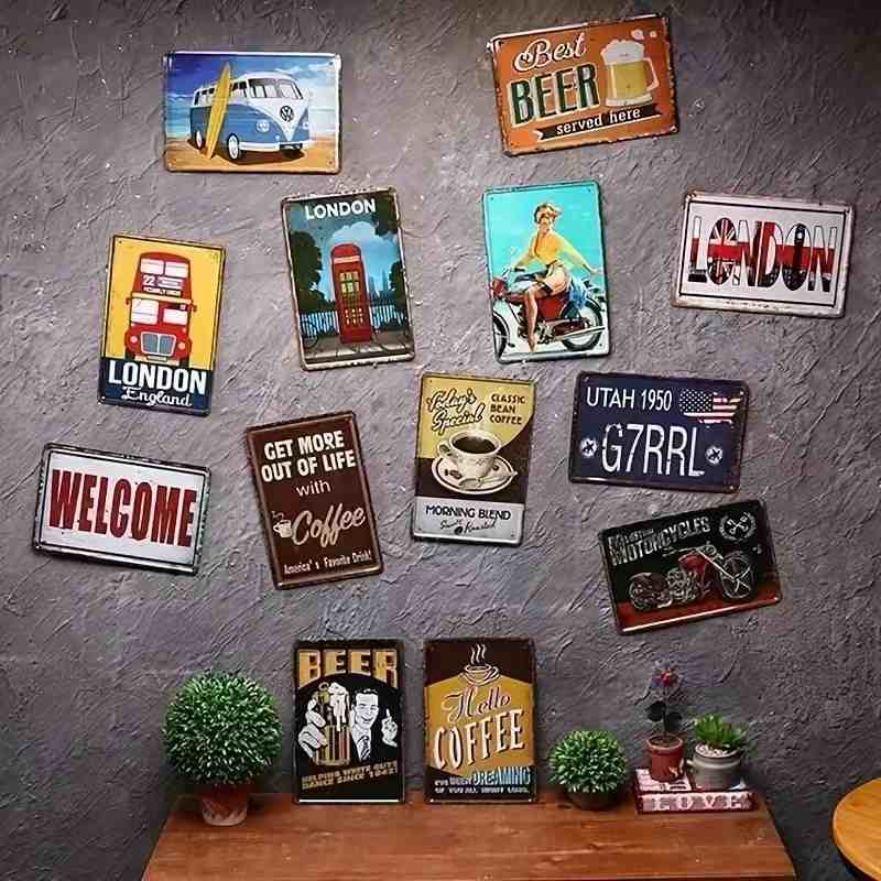 Letrero de pared de metal con  - Street Fashion Europe reseña y precio