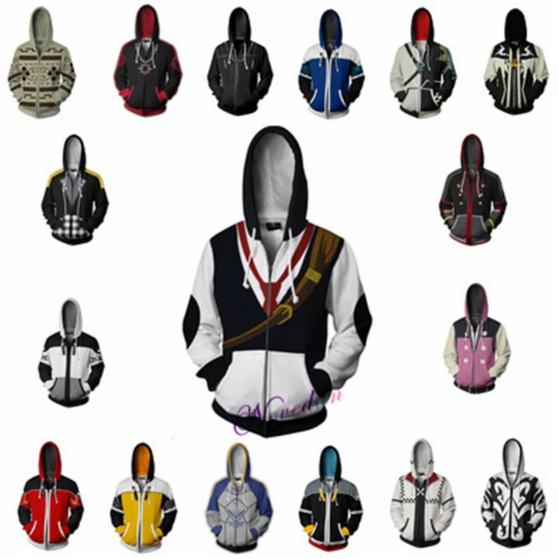Kingdom Hearts Sudadera con ca - Street Fashion Jacket Men reseña y precio